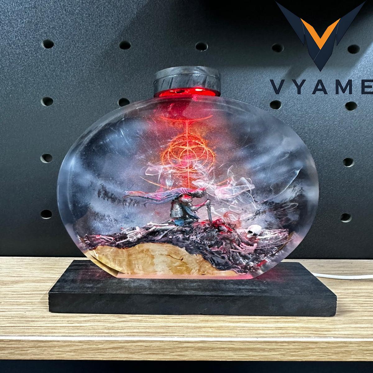 Fallen Knight Resin Lamp – Handmade Epoxy Night Light & Unique Gamer Gift Fallen Knight Resin Lamp – Handmade Epoxy Night Light & Unique Gamer Gift