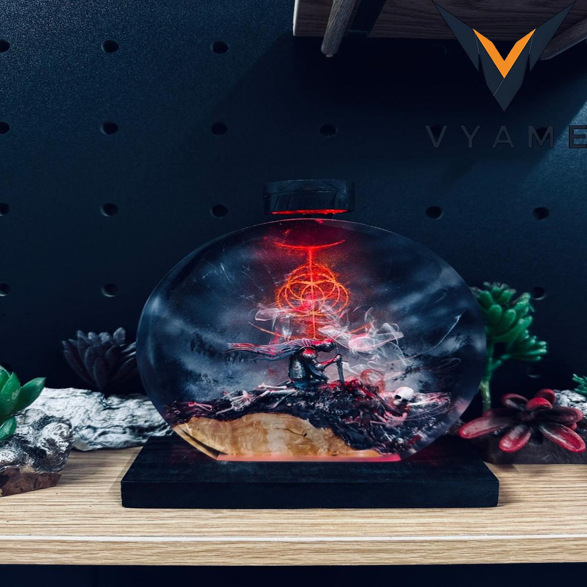 Fallen Knight Resin Lamp – Handmade Epoxy Night Light & Unique Gamer Gift Fallen Knight Resin Lamp – Handmade Epoxy Night Light & Unique Gamer Gift
