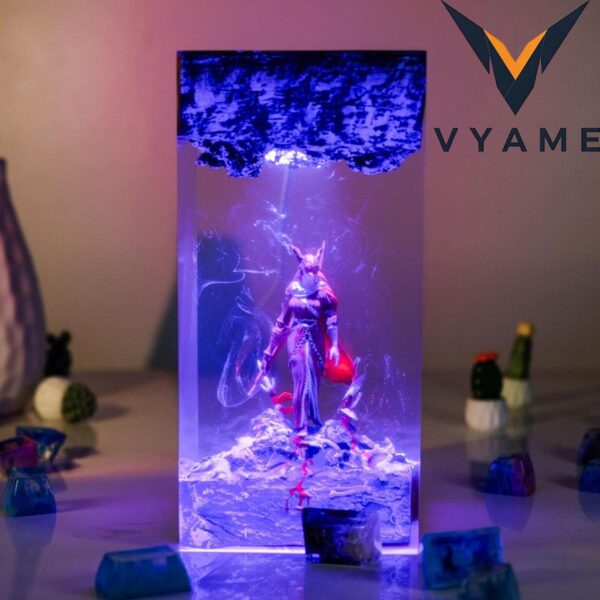 Fallen Knight Resin Lamp – Handmade Epoxy Night Light & Unique Gamer Gift