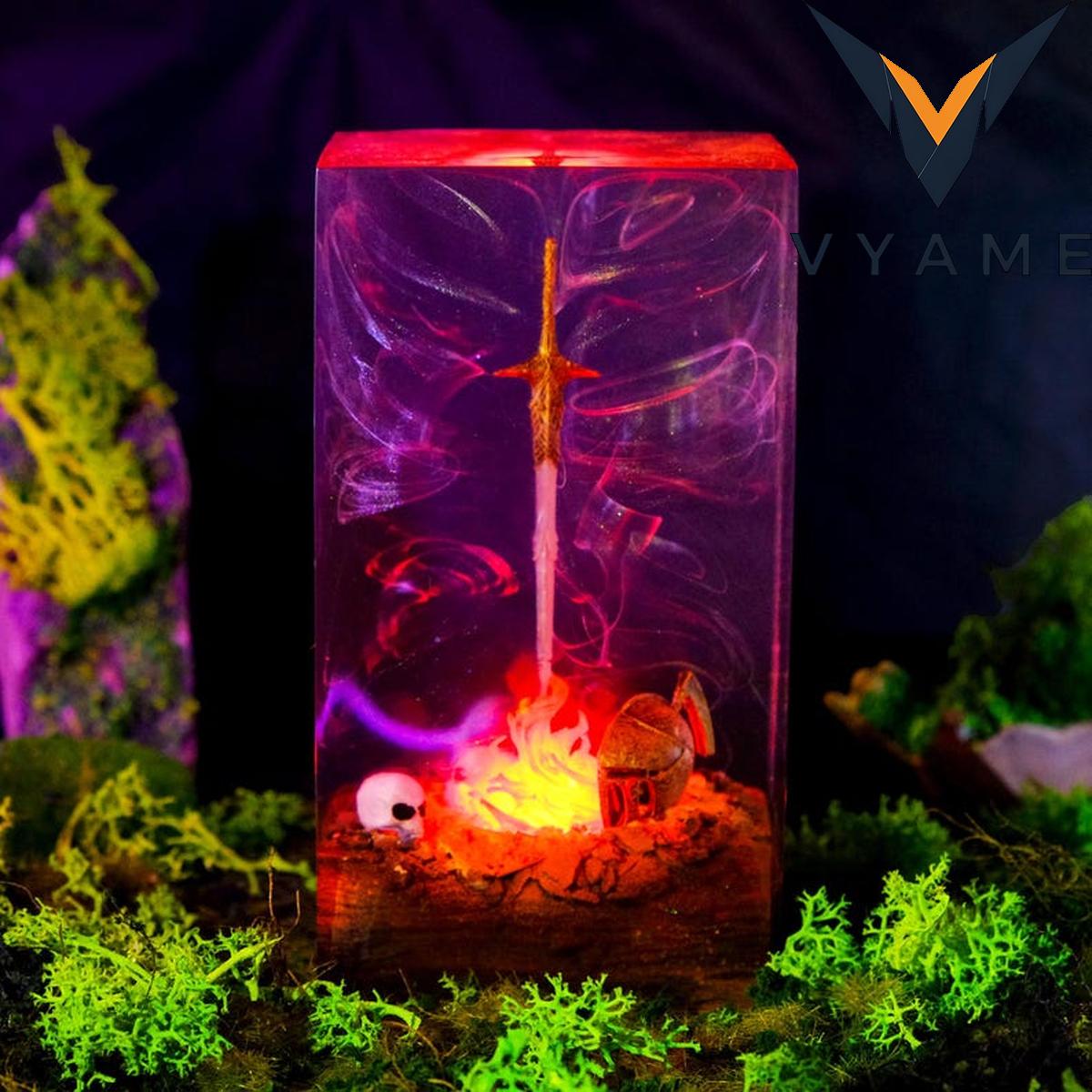 Fallen Knight Resin Lamp – Handmade Epoxy Night Light & Unique Gamer Gift Fallen Knight Resin Lamp – Handmade Epoxy Night Light & Unique Gamer Gift