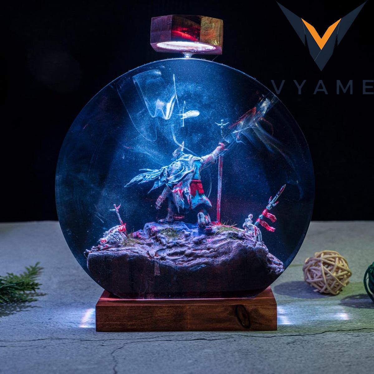 Fallen Knight Resin Lamp – Handmade Epoxy Night Light & Unique Gamer Gift Fallen Knight Resin Lamp – Handmade Epoxy Night Light & Unique Gamer Gift