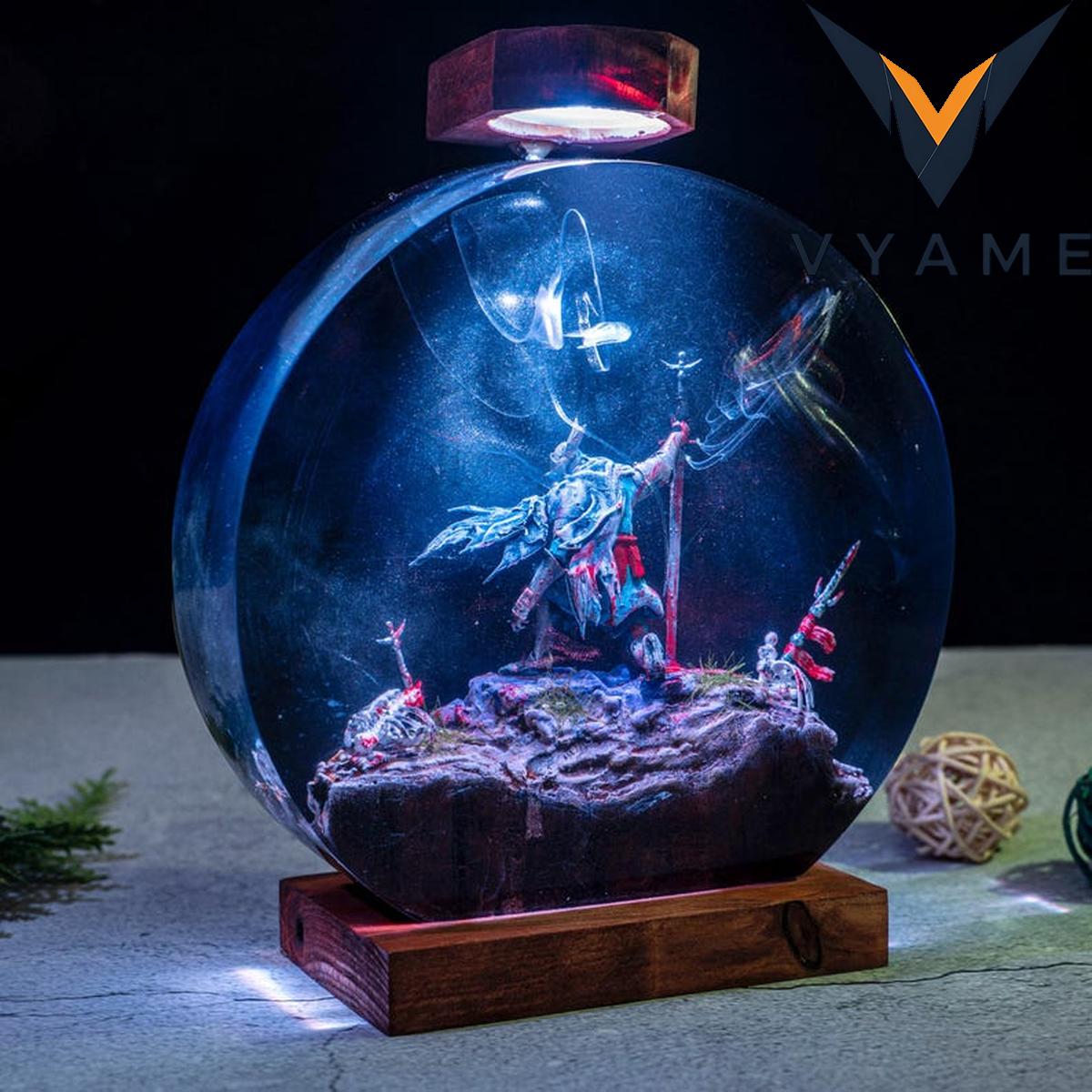Fallen Knight Resin Lamp – Handmade Epoxy Night Light & Unique Gamer Gift Fallen Knight Resin Lamp – Handmade Epoxy Night Light & Unique Gamer Gift