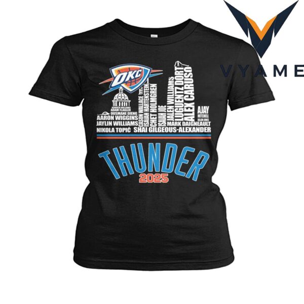 2025 OKC Thunder Basketball T-Shirt