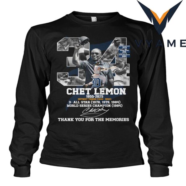 All-Star and World Series Champion Chet Lemon (1955-2025) T-Shirt