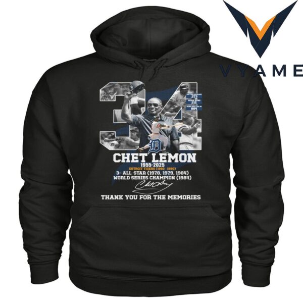 All-Star and World Series Champion Chet Lemon (1955-2025) T-Shirt