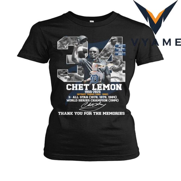 All-Star and World Series Champion Chet Lemon (1955-2025) T-Shirt