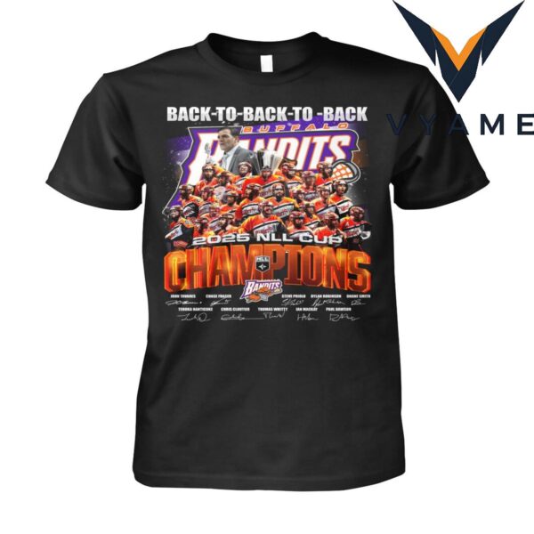 Buffalo Bandits 2025 NLL Cup Champions T-Shirt