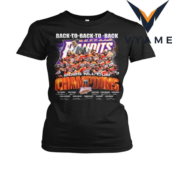 Buffalo Bandits 2025 NLL Cup Champions T-Shirt
