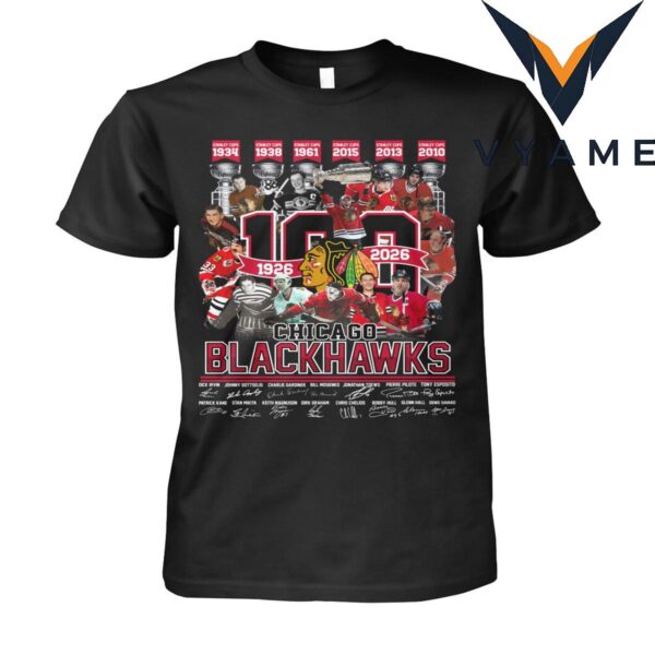 Chicago Blackhawks Stanley Cup Wins T-Shirt
