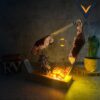Sung Jinwoo & Beru Epoxy Resin Lamp – Handmade Solo Leveling Night Light, Custom Anime Home Decor