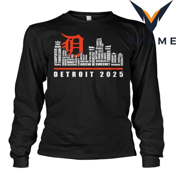 Detroit Tigers Baseball Team Players In City 2025 T-shirt