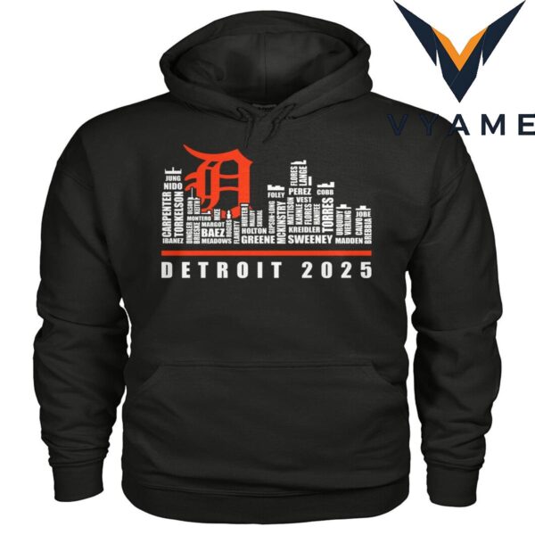 Detroit Tigers Baseball Team Players In City 2025 T-shirt