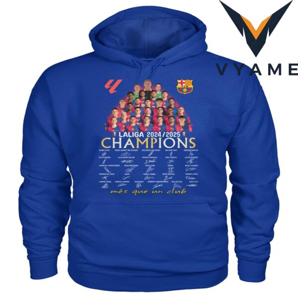 FC Barcelona 2024_2025 La Liga Champions Team & Autographs T-Shirt