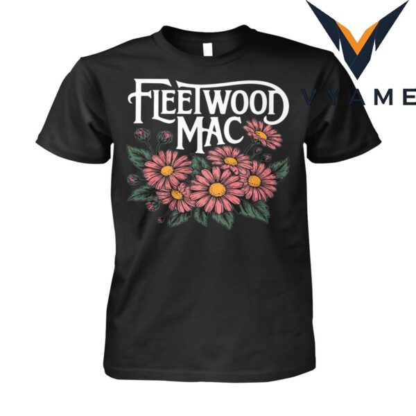 Fleetwood Mac Concert Tee – Iconic Rock Band Logo Black T-Shirt (1967-Present)