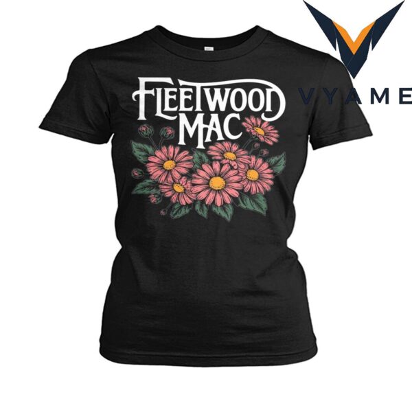 Fleetwood Mac Concert Tee – Iconic Rock Band Logo Black T-Shirt (1967-Present)