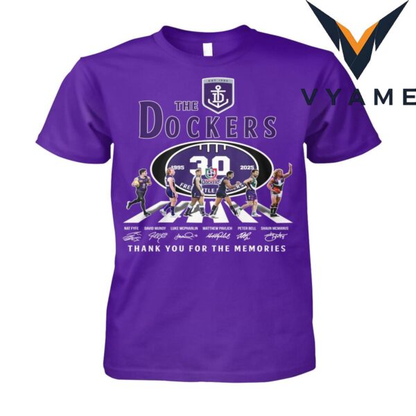 Fremantle Dockers 30th Anniversary T-Shirt (1995–2025)