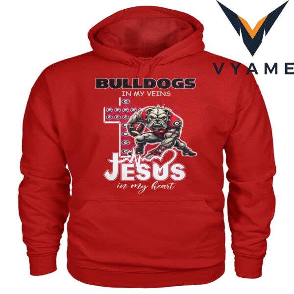 Georgia Bulldogs Inspirational Shirt – Jesus In My Heart’ Design with UGA Logo