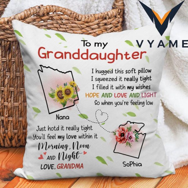Granddaughter Gift from Grandma – Hug Pillow with Loving Message