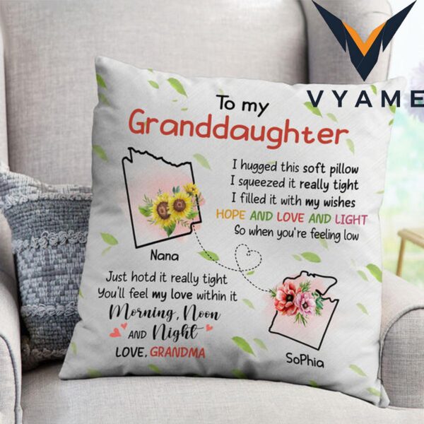 Granddaughter Gift from Grandma – Hug Pillow with Loving Message