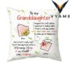 Granddaughter Gift from Grandma Hug Pillow with Loving Message
