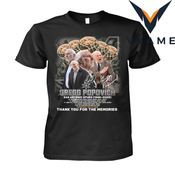 Gregg Popovich Thank You Coach T-Shirt – Spurs Legend