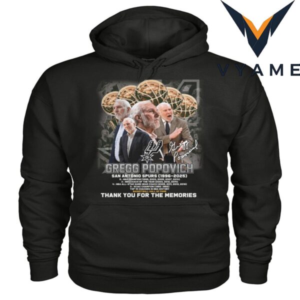 Gregg Popovich Thank You Coach T-Shirt – Spurs Legend