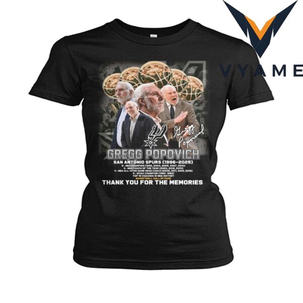 Gregg Popovich Thank You Coach T-Shirt – Spurs Legend