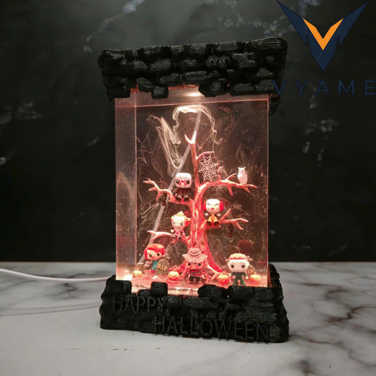Halloween Horror Epoxy Resin Lamp — Spooky Glow-in-the-Dark Table Light Halloween Horror Epoxy Resin Lamp — Spooky Glow-in-the-Dark Table Light