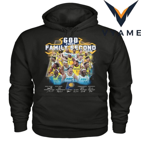 Indiana Pacers 2024-2025 God First Family Second T-Shirt