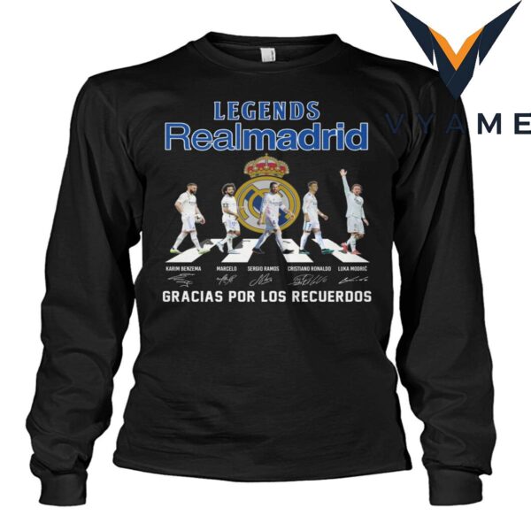 Legends of Real Madrid Gracias T-Shirt — Benzema, Marcelo, Ramos, Ronaldo, Modric