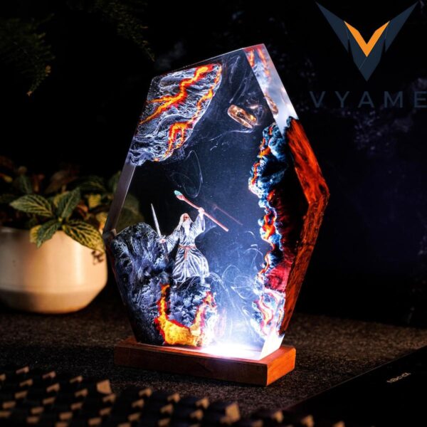 Lord King Resin Lamp_ Custom Movie Magic Ring Night Light – Unique Gift for Him