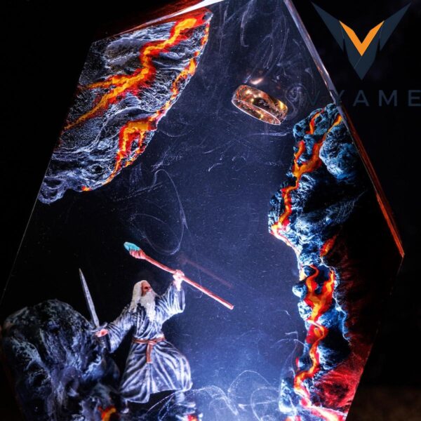 Lord King Resin Lamp_ Custom Movie Magic Ring Night Light – Unique Gift for Him