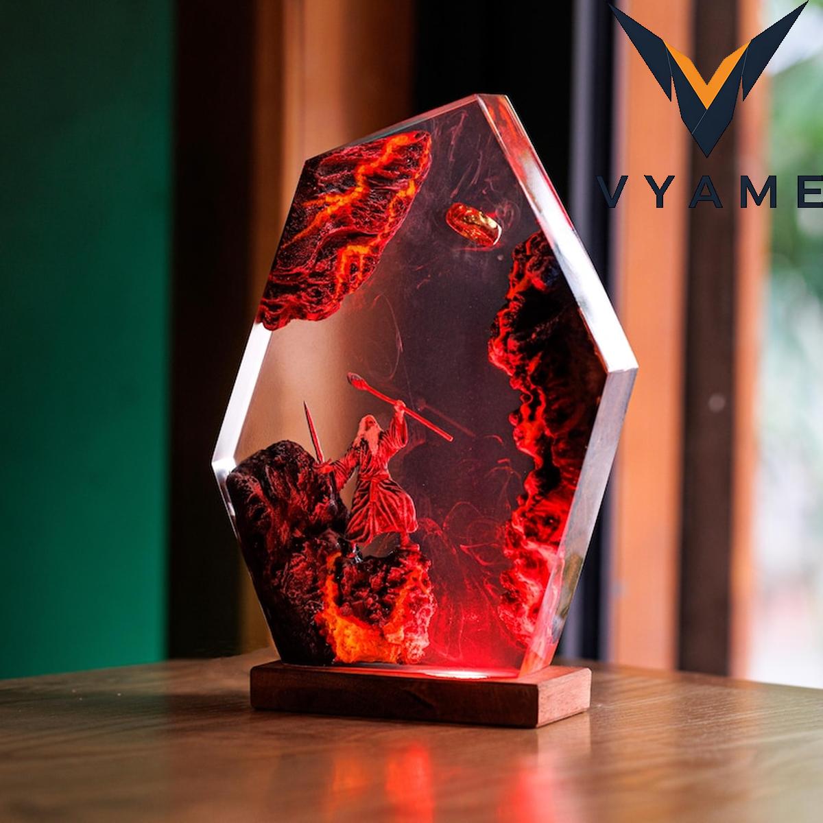 Lord King Resin Lamp_ Custom Movie Magic Ring Night Light - Unique Gift for Him Lord King Resin Lamp_ Custom Movie Magic Ring Night Light - Unique Gift for Him