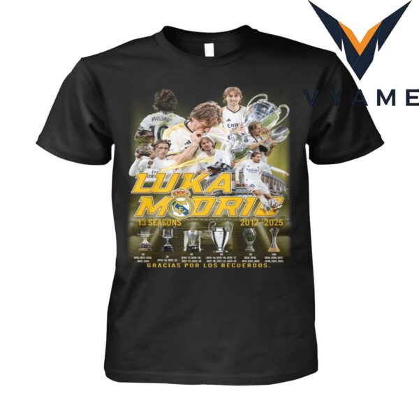Luka Modri_ Real Madrid Legend T-Shirt – 13 Seasons Tribute (2012-2025)