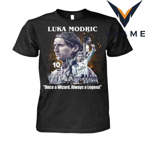 Luka Modri_ T-Shirt – “Once a Wizard, Always a Legend