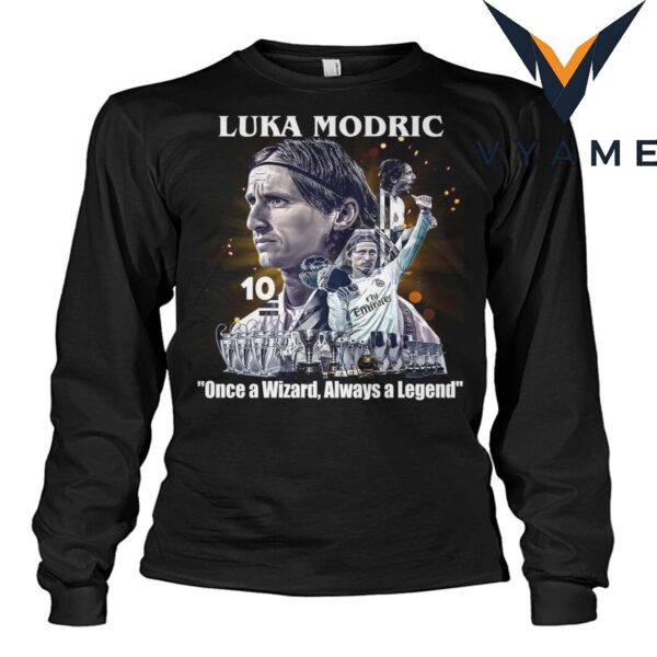 Luka Modri_ T-Shirt – “Once a Wizard, Always a Legend