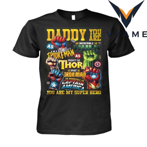 Marvel Superhero Dad T-Shirt – ‘You’re My Hero’ Father’s Day Gift for Daddy