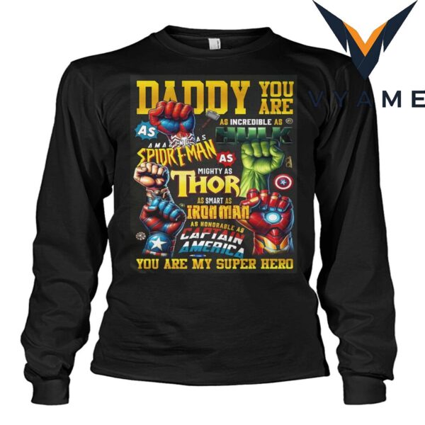Marvel Superhero Dad T-Shirt – ‘You’re My Hero’ Father’s Day Gift for Daddy