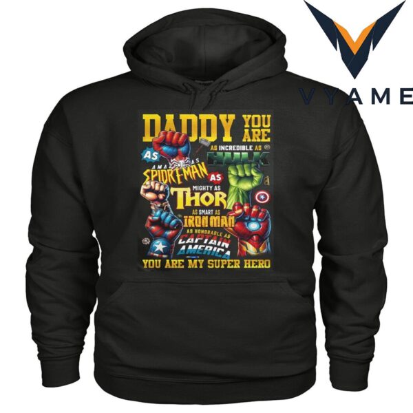 Marvel Superhero Dad T-Shirt – ‘You’re My Hero’ Father’s Day Gift for Daddy