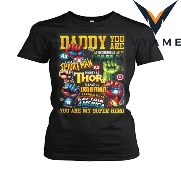 Marvel Superhero Dad T-Shirt – ‘You’re My Hero’ Father’s Day Gift for Daddy