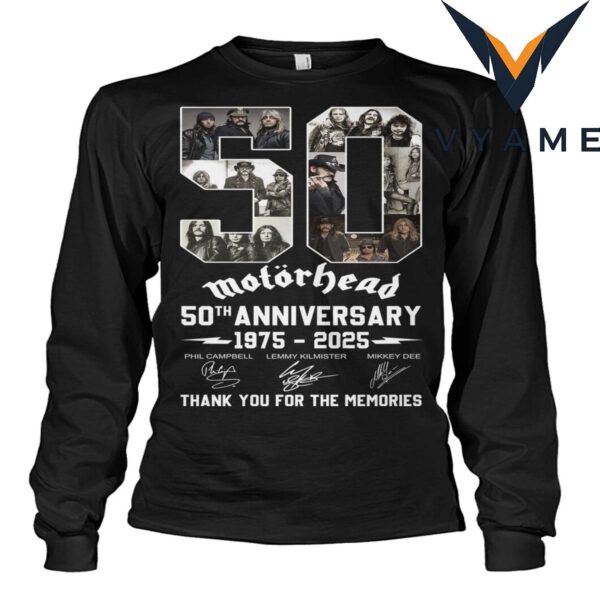 Motorhead 50 Years Of The Memories 1975-2025 T-Shirt