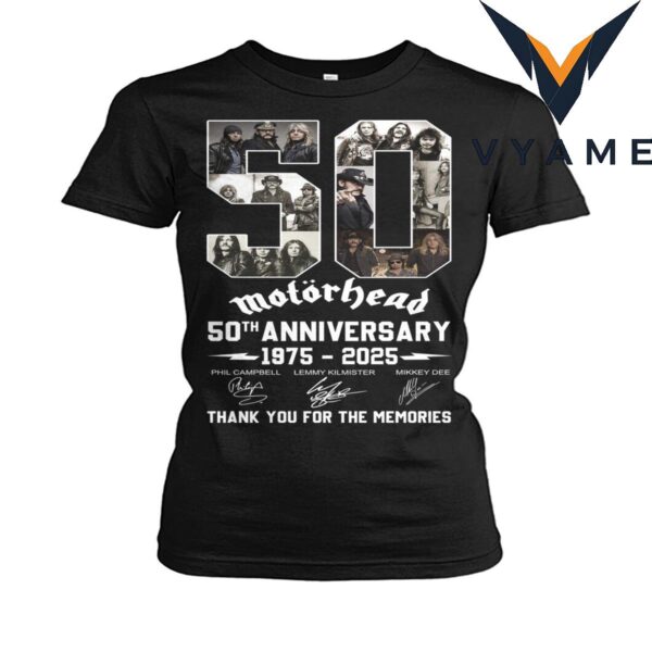 Motorhead 50 Years Of The Memories 1975-2025 T-Shirt