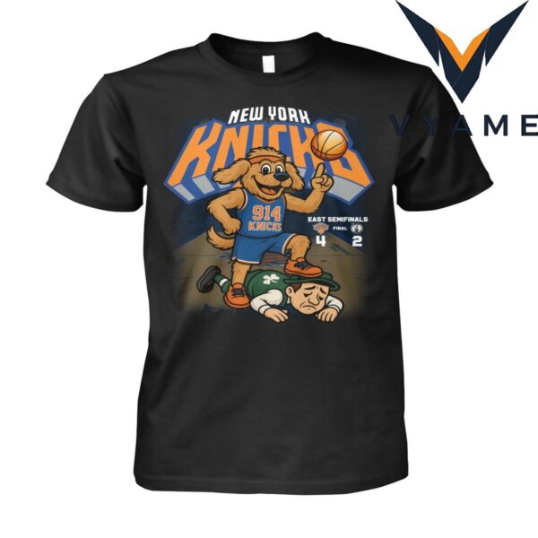 New York Knicks 2025 East Semifinals Victory T-Shirt — 4-2 Over Boston