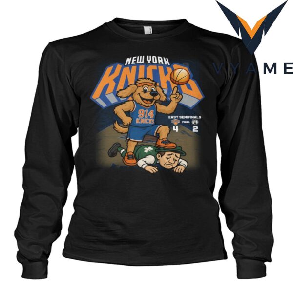 New York Knicks 2025 East Semifinals Victory T-Shirt — 4-2 Over Boston