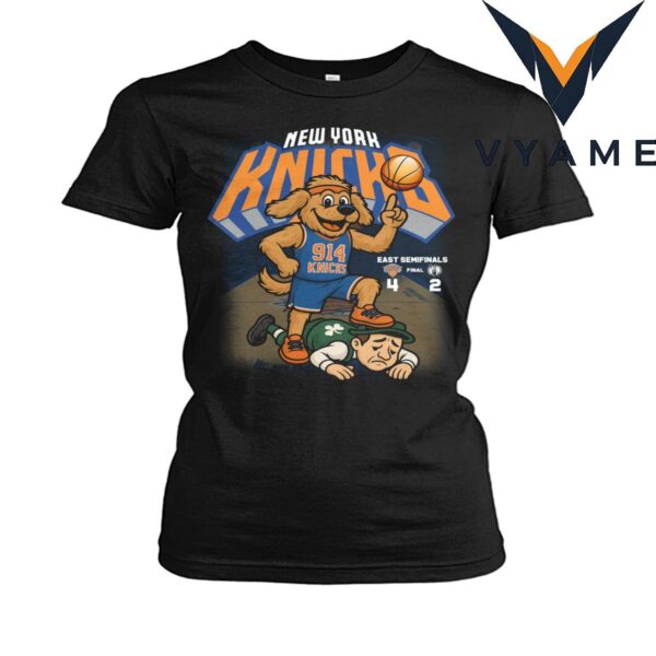 New York Knicks 2025 East Semifinals Victory T-Shirt — 4-2 Over Boston