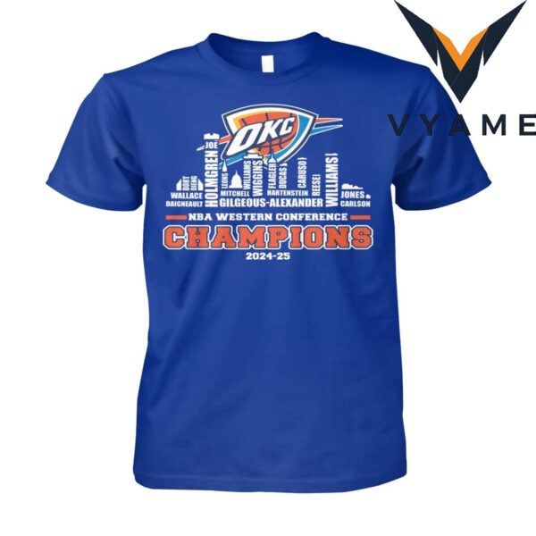 Oklahoma City Thunder 2025 Western Conference Champions T-Shirt