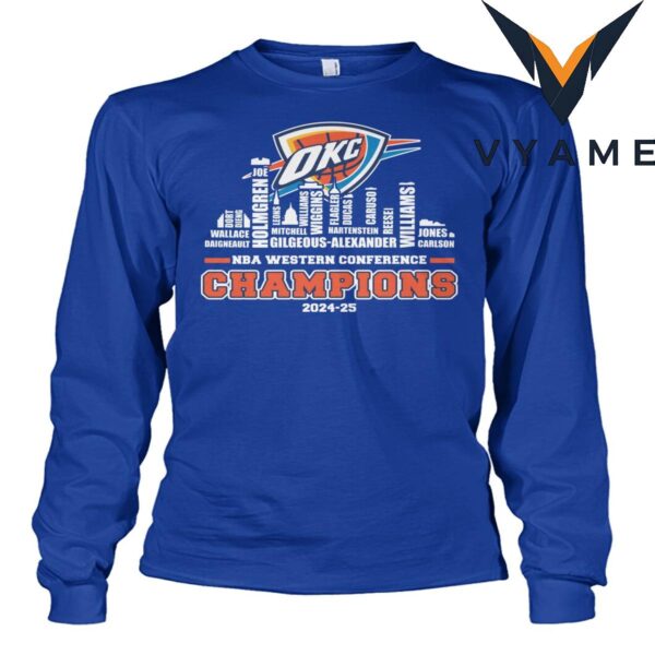 Oklahoma City Thunder 2025 Western Conference Champions T-Shirt