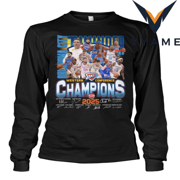 Oklahoma City Thunder 2025 Western Conference Champions T-Shirt