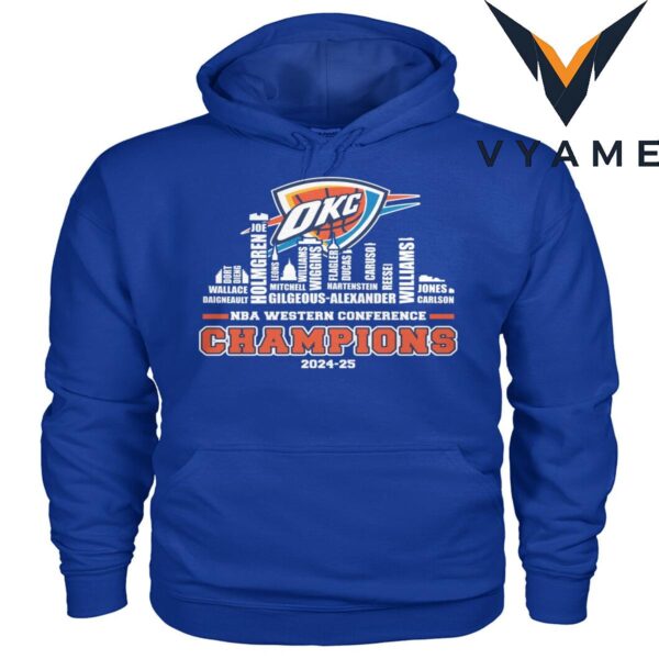 Oklahoma City Thunder 2025 Western Conference Champions T-Shirt