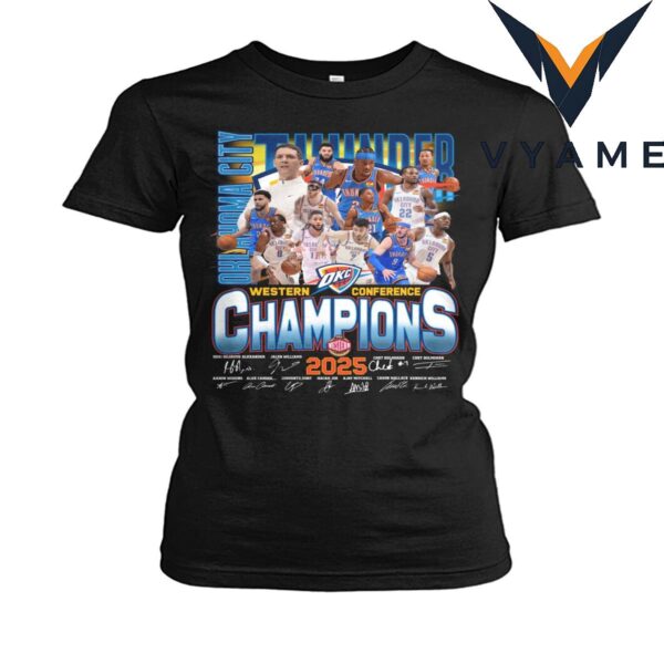 Oklahoma City Thunder 2025 Western Conference Champions T-Shirt